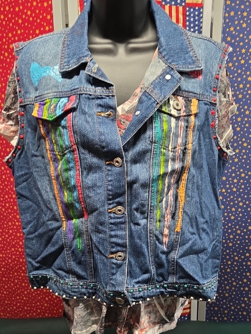 **Revo Light Blue Denim Jacket Label Detail**